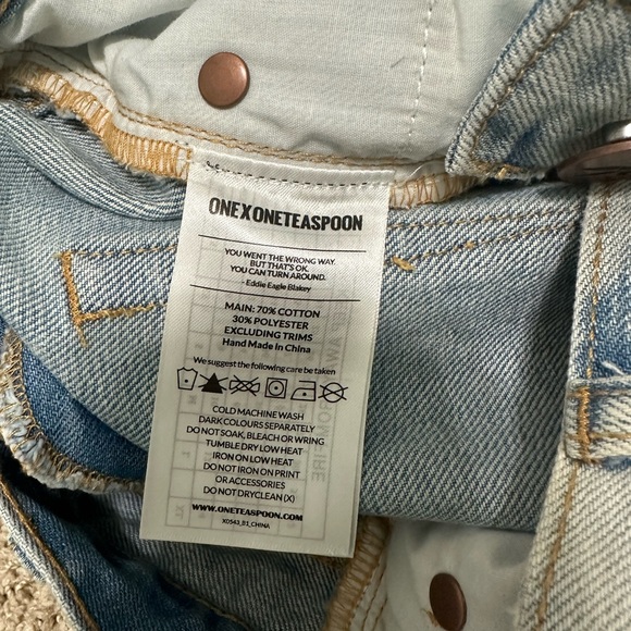 Oneteaspoon Denim Jean Mini Junk Yard Distressed Skirt 29 - Picture 5 of 10